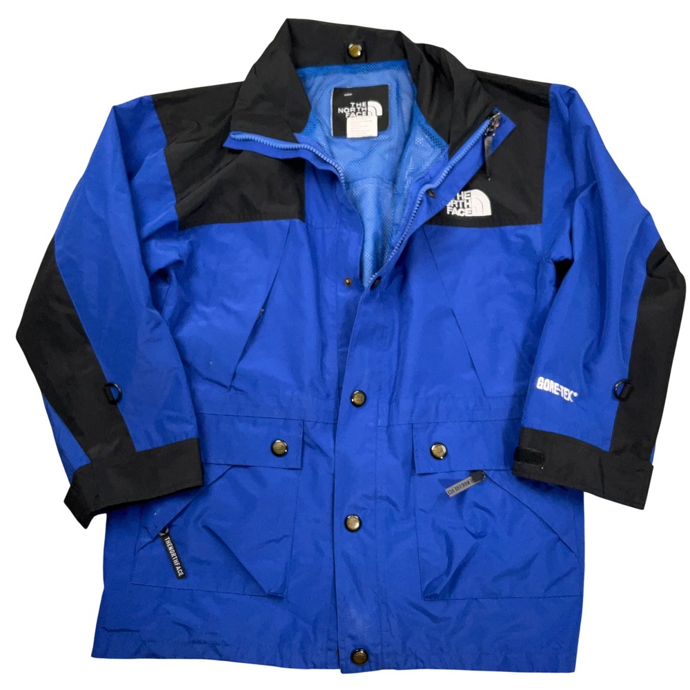 The North Face Mountain Rain Jacket Mens S Blue Gorpcore Gore-Tex Light Coat VTG
